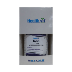 HealthVit Iron 17mg | For RBC Formation, Brain & Muscle Function | Tablet