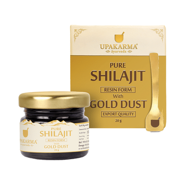 Upakarma Ayurveda with Gold Dust Pure Shilajit Resin Form | For Strength & Stamina