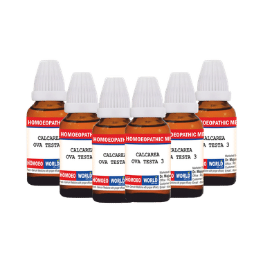 Dr. Majumder Homeo World Calcarea Ova Testa Dilution(30ml Each) 3 CH