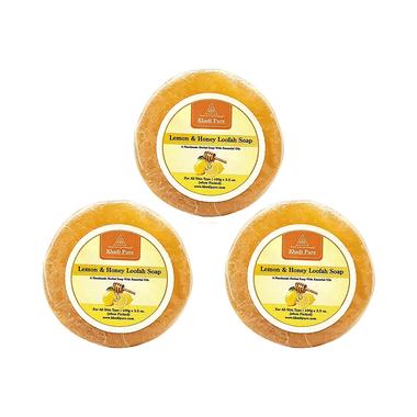 Khadi Pure Lemon & Honey Loofah Soap (125gm Each)