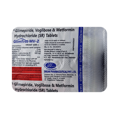 ग्लिमफस्ट एम वी 2 टैबलेट एसआर