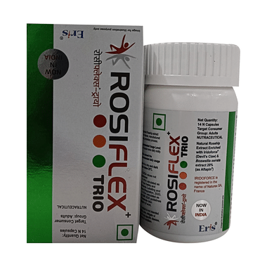 Rosiflex Trio Capsule With Rosehip Extract, Boswellia Serrata & Devil's Claw Extract