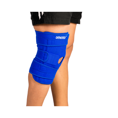 Orthotech OR 2131 Open Patella Knee Support With Stays Medium Blue