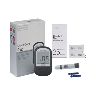 Arkray Glucocard G+ Advance Glucometer With  Free 25 Test Strips + 25 Trustlet Lancets + 1 Lancing Device