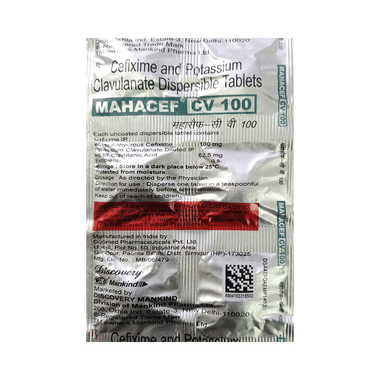 Mahacef-CV 100 mg/62.5 mg Tablet
