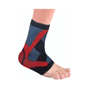 Vissco 3D Ankle Support, Stretchable Ankle Support For Injured Ankles, Arthritic Pain, Swelling Large