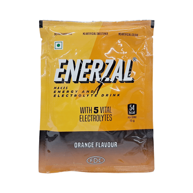 Enerzal Enerzal Energy & Electrolyte Drink With 5 Vital Electrolytes | For Stomach Care | Flavour Powder Orange