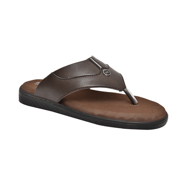 Edelie DSLP-56022 Men Doctor Slippers Orthopedic And Diabetic Brown 9