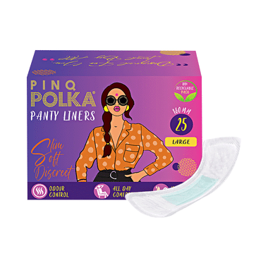 PINQ Polka Panty Liners (25 Each) Large