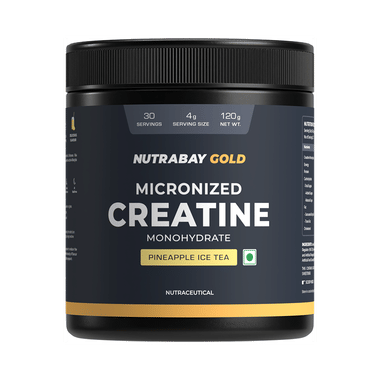 Nutrabay Micronised Creatine Monohydrate Powder Pineapple Ice Tea