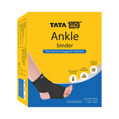 Tata 1mg Ankle Binder, Ankle Support For Pain Relief, Injuries And Inflammation, Ankle Protection Guard Post Cast Care And Post Operation XL