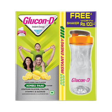 Glucon-D With Glucose, Calcium, Vitamin C & Sucrose | Nutrition Booster Nimbu Pani