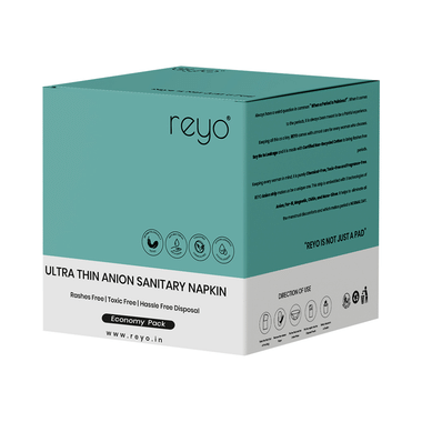 Reyo Ultra Thin Anion Sanitary Napkin Economy Pack Overnight