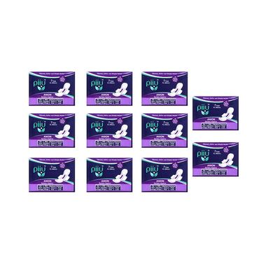 Piiu Anion Sanitary Pads (7 Each) With 2 Panty Liner Free XL