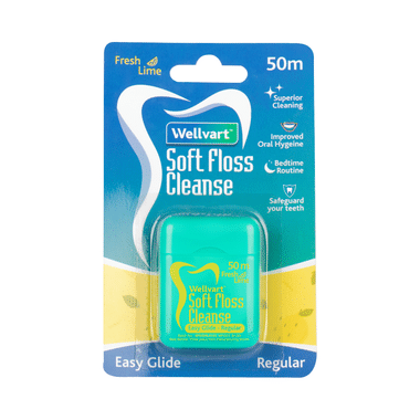 Wellvart Soft Dental Floss Cleanse Fresh Lime