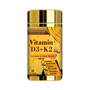 Vitaminnica Vitamin D3+K2 Veg Capsule