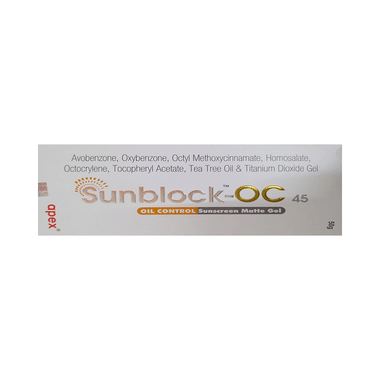 Sunblock-OC 45 Oil Control Sunscreen | SPF 45 PA+++ Matte Gel