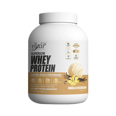 Elixir Wellness Superior Whey Protein Vanilla Icecream