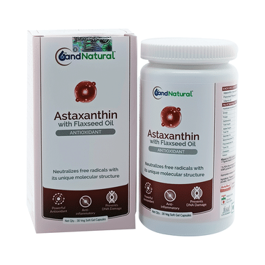 6th And Natural Astaxanthin With Flaxseed Oil Veg Softgel Capsule