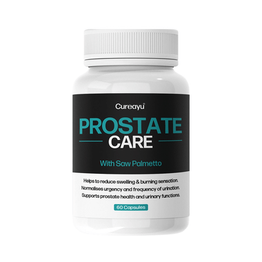 Cureayu Prostate Care Capsule| For Healthier Prostate Functions | Slows Down Aging Effects | Controls Frequency and Urgency of Urination