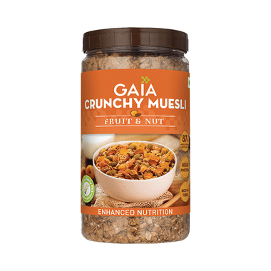 GAIA With Vitamins, Minerals, High Protein & Fibres For Nutrition | Crunchy Muesli Fruit And Nut