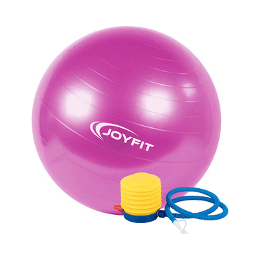 Joyfit Yoga Ball With Inflation Pump Pink Medium
