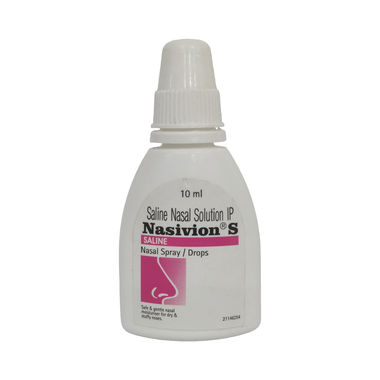 Nasivion S Saline Nasal Drops | Safe & Gentle Nasal Moisturiser for Dry & Stuffy Nose