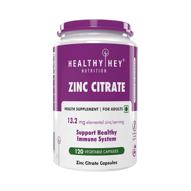 HealthyHey Nutrition Zinc Citrate Vegetable Capsule