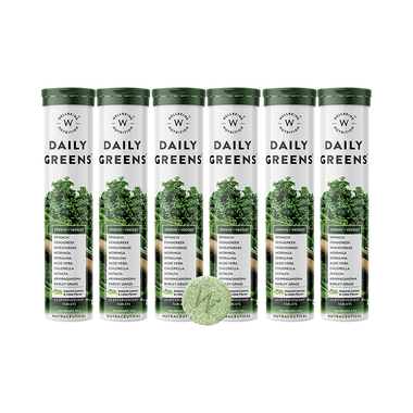 Wellbeing Nutrition Daily Greens Effervescent Tablet For Weight Management, Bone, Digestion, Skin & Immunity