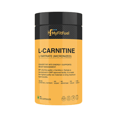 MyFitFuel L-Carnitine L-Tartrate (Micronized) 1500mg Capsule