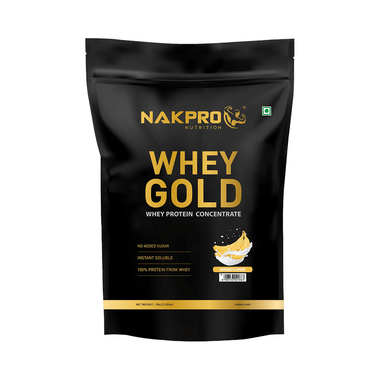 Nakpro Nutrition Whey Protein Gold For Muscle Support | Flavour Banana