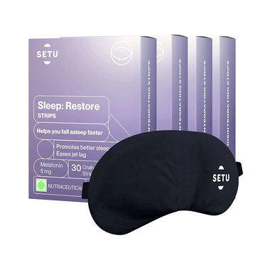 Setu Sleep: Restore Melatonin Strips (30 Each) With Eye Mask