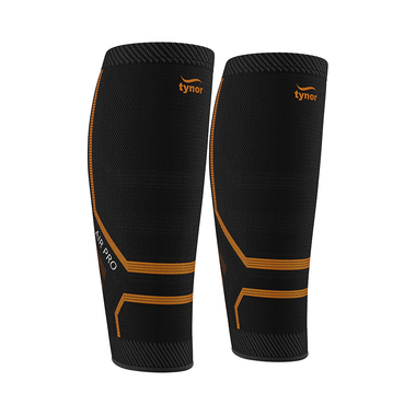 Tynor Calf And Shin Support Air Pro Black & Orange Small