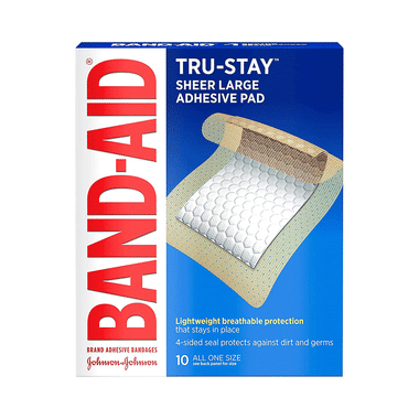 Tru-Stay Band Aid Sheer Large Adhesive Pad