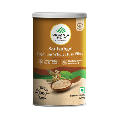 Organic India Whole Husk Psyllium Organic Isabgol | Eases Constipation & Supports Gut Health