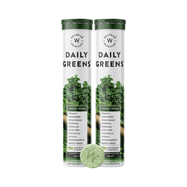 Wellbeing Nutrition Daily Greens Effervescent Tablet For Weight Management, Bone, Digestion, Skin & Immunity