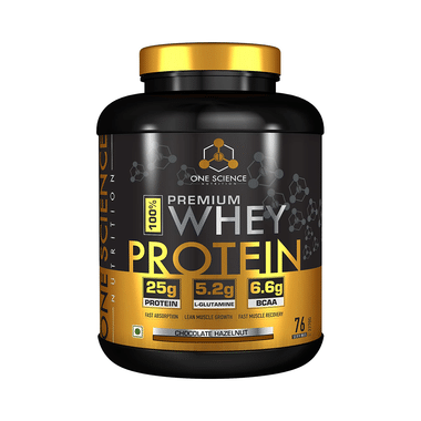 One Science Nutrition 100% Premium Whey Protein Powder Chocolate Hazelnut