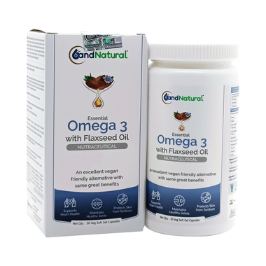 6th And Natural Essential Omega 3 With Flaxseed Oil Veg Softgel Capsule