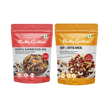 Nutty Gritties Combo Pack of Mom's Superfood Mix & Sports Mix (200gm Each)