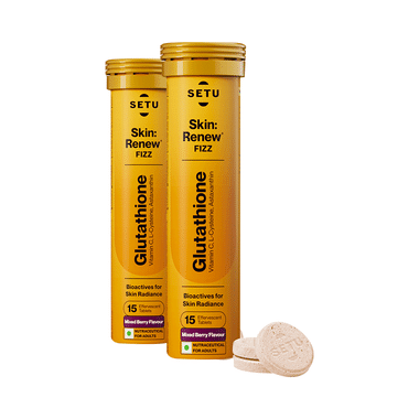 Setu Skin: Renew Fizz Glutathione & Vitamin C Tablets (15 Each) Mixed Berry