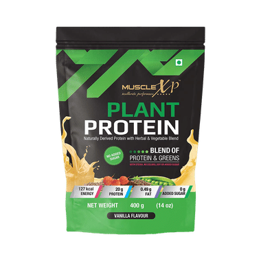 MuscleXP Plant Protein Powder (400gm Each) Vanilla