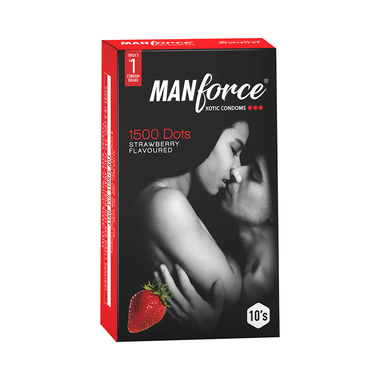 Manforce 1500 Dots Xotic Condom | Flavour Strawberry