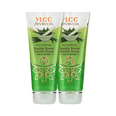 VLCC Skin Purifying Double Power Double Neem Face Wash (100ml Each)