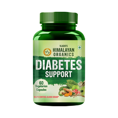 Vlado's Himalayan Organics Diabetes Support Vegetarain Capsule | Helps Control Blood Sugar Levels