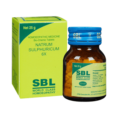 SBL Natrum Sulphurica Biochemic Tablet 6X