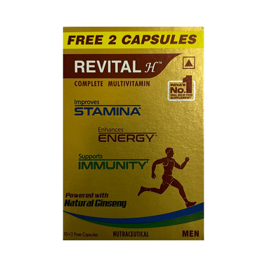 Revital H Men Multivitamin With Calcium, Zinc & Ginseng For Immunity, Strong Bones & Energy