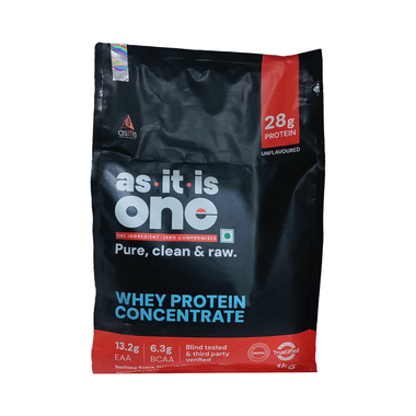 AS-IT-IS Nutrition Whey Protein Concentrate 80% Powder | No Added Soy & Preservatives