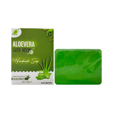 Cura Aloevera With Neem Handmade Soap (125gm Each)