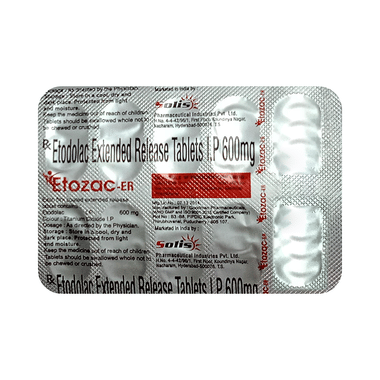 Etozac 600mg Tablet ER