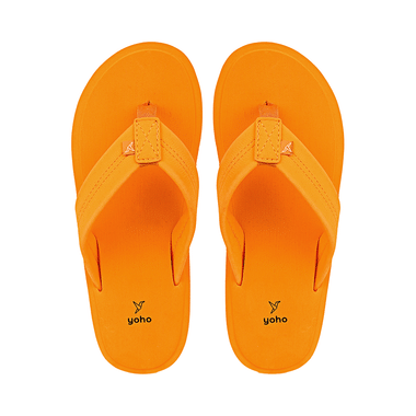 Yoho Lifestyle Ortho Soft Comfortable And Stylish Flip Flop Slippers For Men Mango Yellow 7